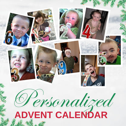 Custom Advent Photo Magnets