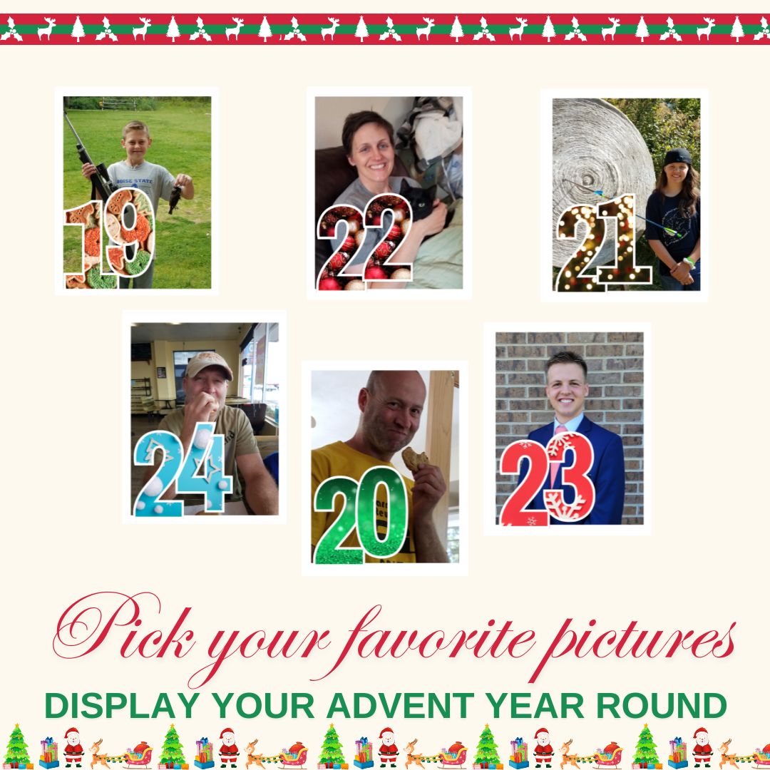 Custom Advent Photo Magnets